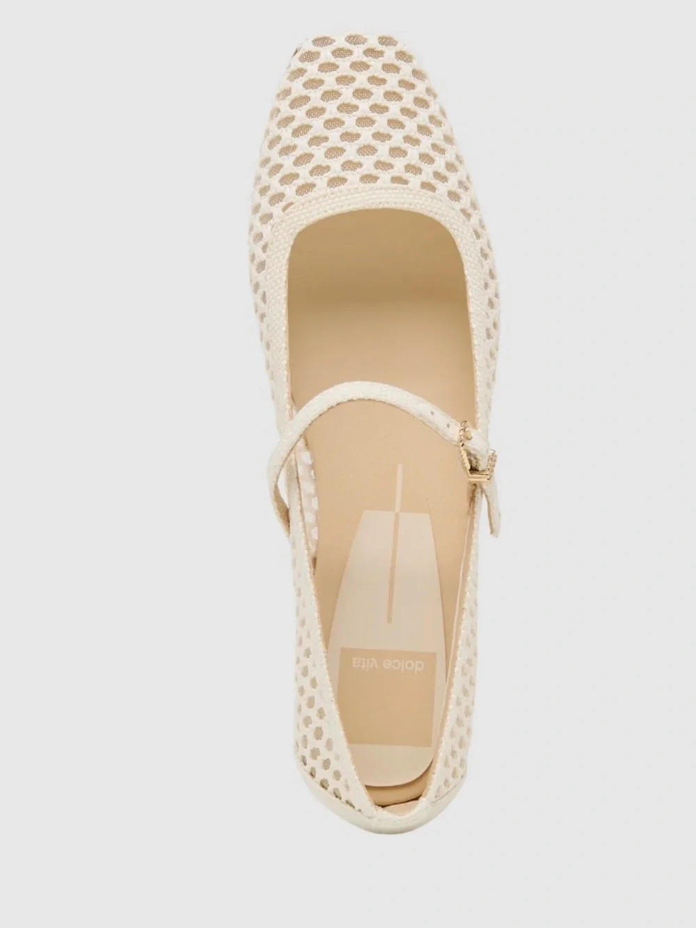 Dolce Vita Reyes Women's White Woven Raffia Ballet Flats